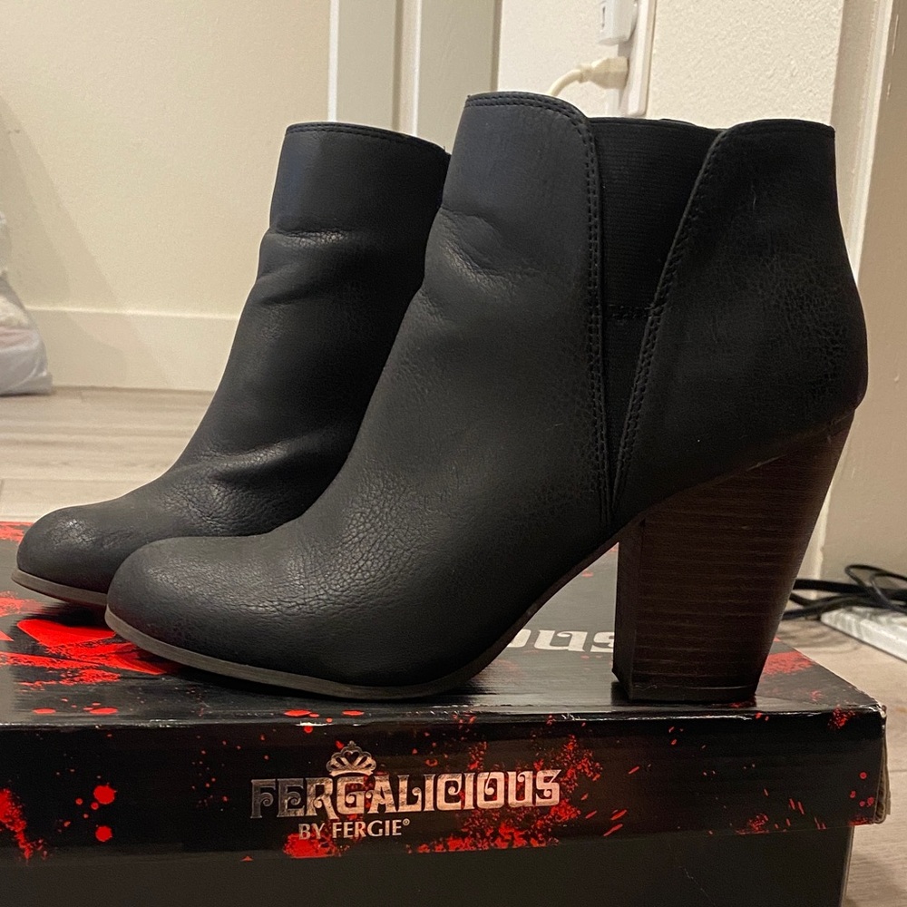 Fergalicious Black Heeled Boots
